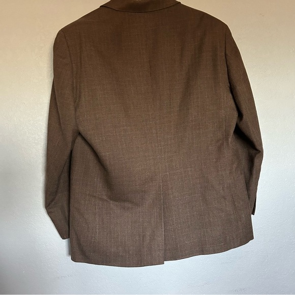 Lauren Ralph Lauren Silk Wool‎ Blend Sports Coat Brown and Blue tweed 46 Regular - Picture 12 of 16